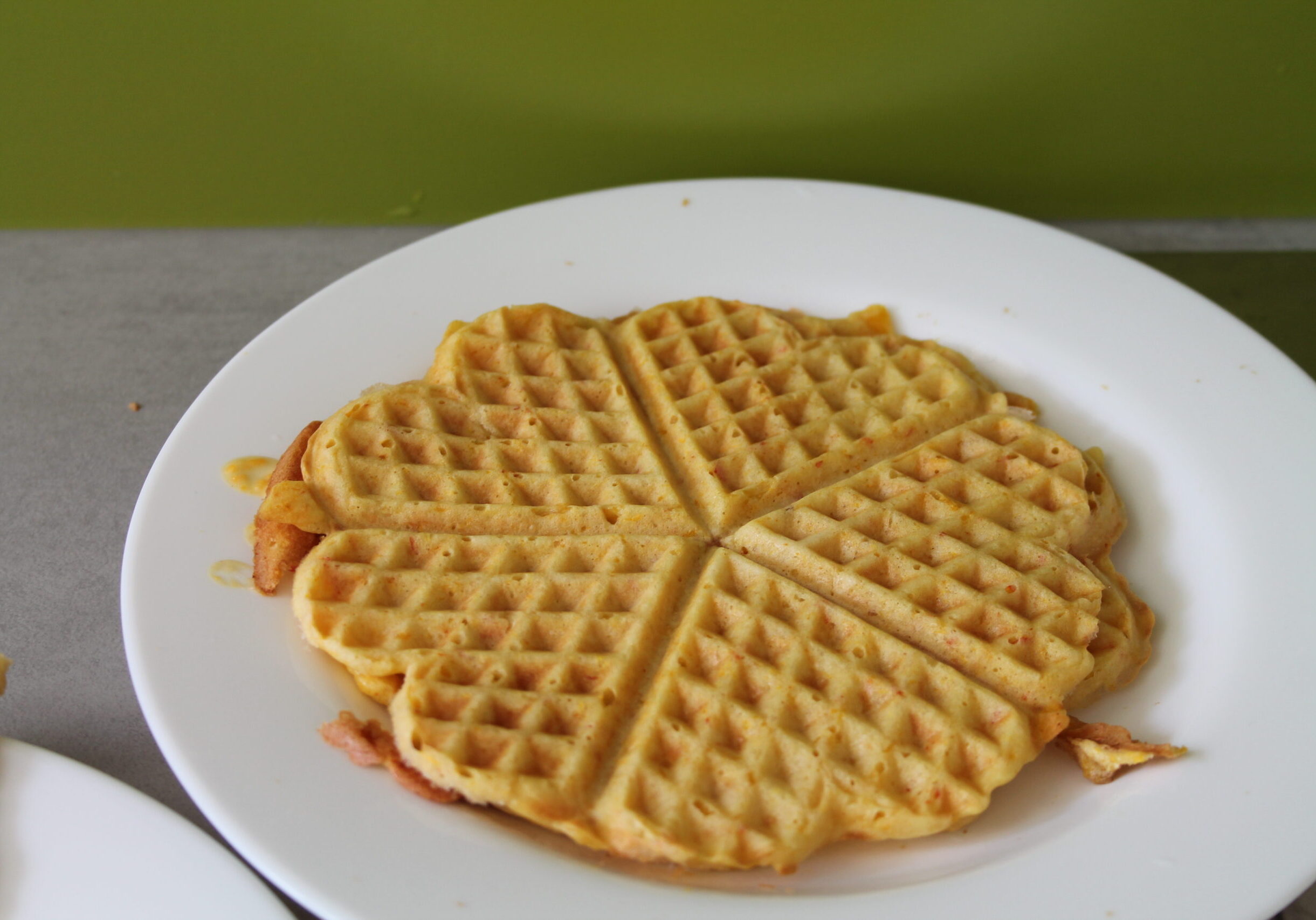 Waffel auf Teller